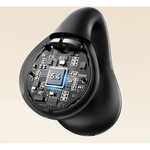 Bezprzewodowe słuchawki Baseus Bass 15 Clip OWS + kabel Baseus Simple USB-C 3A 30cm czarne