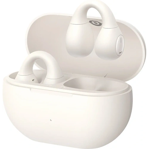 Bezprzewodowe słuchawki Baseus Bass 15 Clip OWS + kabel Baseus Simple USB-C 3A 30cm białe