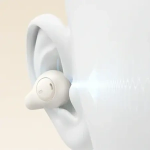 Bezprzewodowe słuchawki Baseus Bass 15 Clip OWS + kabel Baseus Simple USB-C 3A 30cm białe