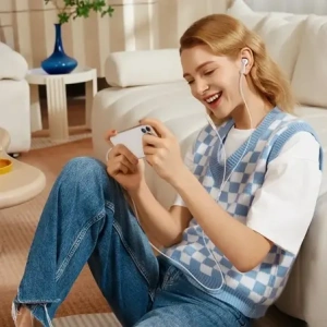 Słuchawki dokanałowe Baseus Encok CZ20 USB-C białe