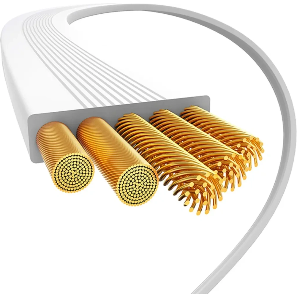 Kabel zwijany Baseus Free2Pull Mini 100W USB-C / USB-C 2m biały