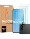 3x Szkło hartowane + szybka na aparat Bizon Glass Clear Pack do OnePlus Nord CE5 5G