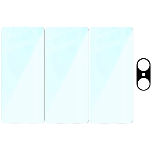 3x Szkło hartowane + szybka na aparat Bizon Glass Clear Pack do OnePlus Nord CE5 5G