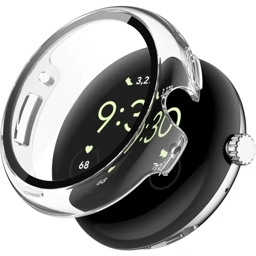 Etui ze szkłem do zegarka Bizon Case+Glass Watch do Google Pixel Watch 4 41mm przezroczyste