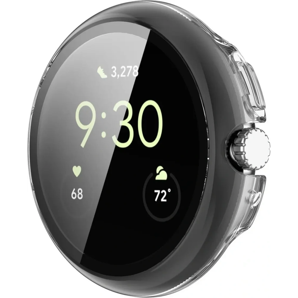 Etui ze szkłem do zegarka Bizon Case+Glass Watch do Google Pixel Watch 4 41mm przezroczyste