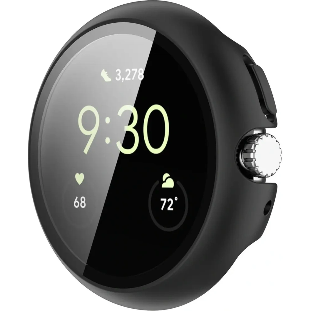 Etui ze szkłem do zegarka Bizon Case+Glass Watch do Google Pixel Watch 4 41mm matowe czarne