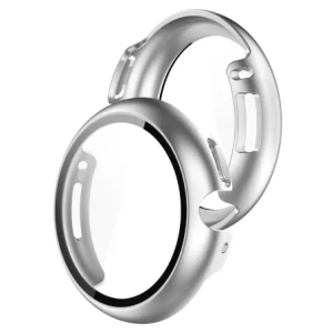 Etui ze szkłem do zegarka Bizon Case+Glass Watch do Google Pixel Watch 4 41mm matowe srebrne