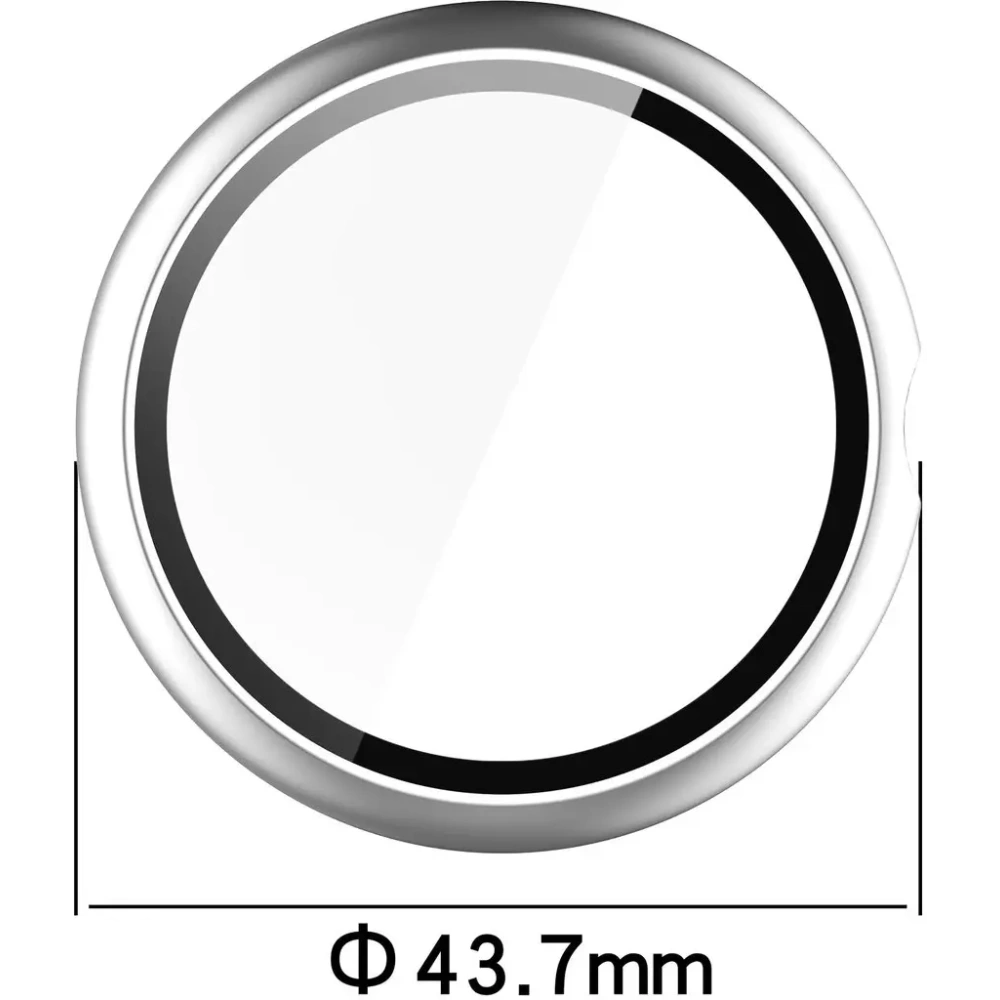 Etui ze szkłem do zegarka Bizon Case+Glass Watch do Google Pixel Watch 4 41mm matowe srebrne