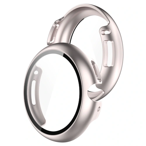 Etui ze szkłem do zegarka Bizon Case+Glass Watch do Google Pixel Watch 4 41mm satynowe szmapańskie