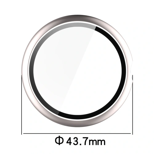 Etui ze szkłem do zegarka Bizon Case+Glass Watch do Google Pixel Watch 4 41mm satynowe szmapańskie