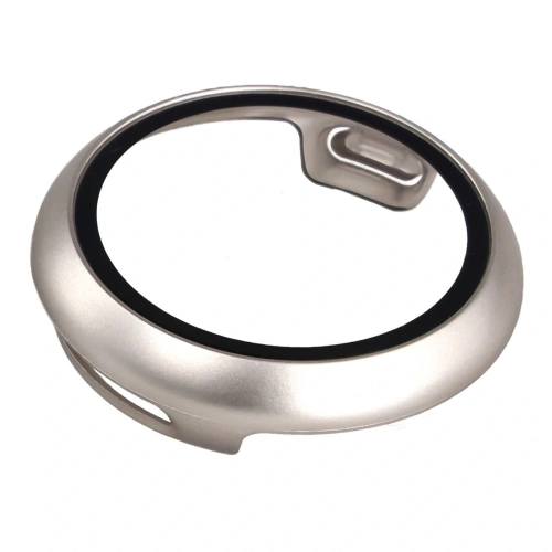 Etui ze szkłem do zegarka Bizon Case+Glass Watch do Google Pixel Watch 4 41mm satynowe szmapańskie