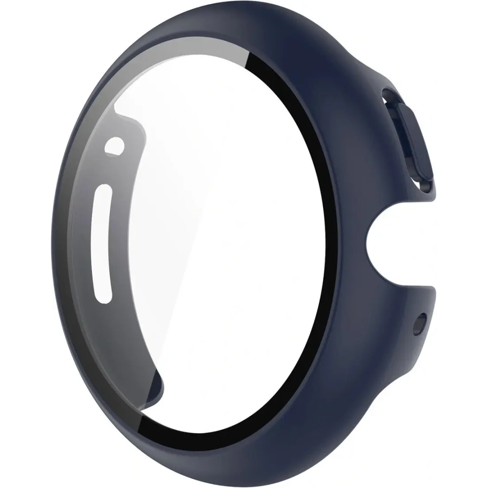 Etui ze szkłem do zegarka Bizon Case+Glass Watch do Google Pixel Watch 4 41mm matowe granatowe