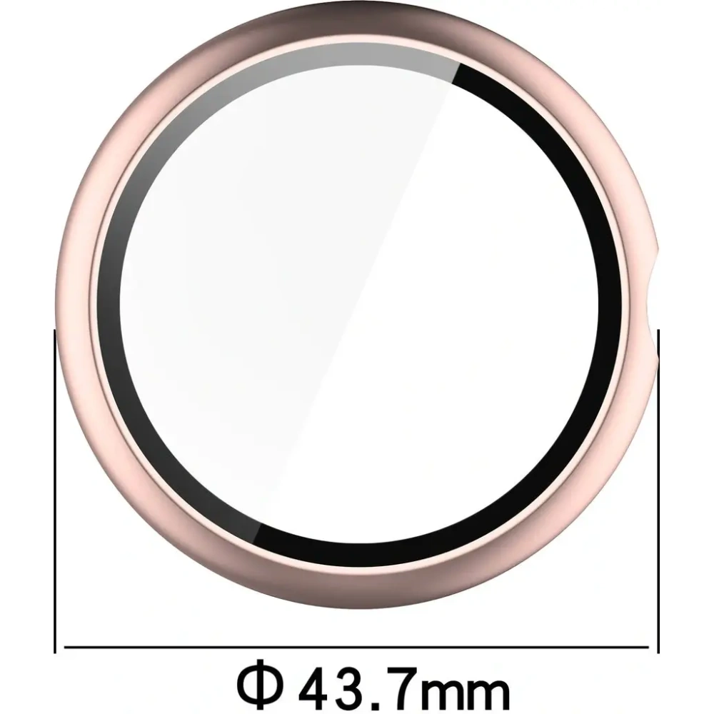 Etui ze szkłem do zegarka Bizon Case+Glass Watch do Google Pixel Watch 4 41mm różowozłote