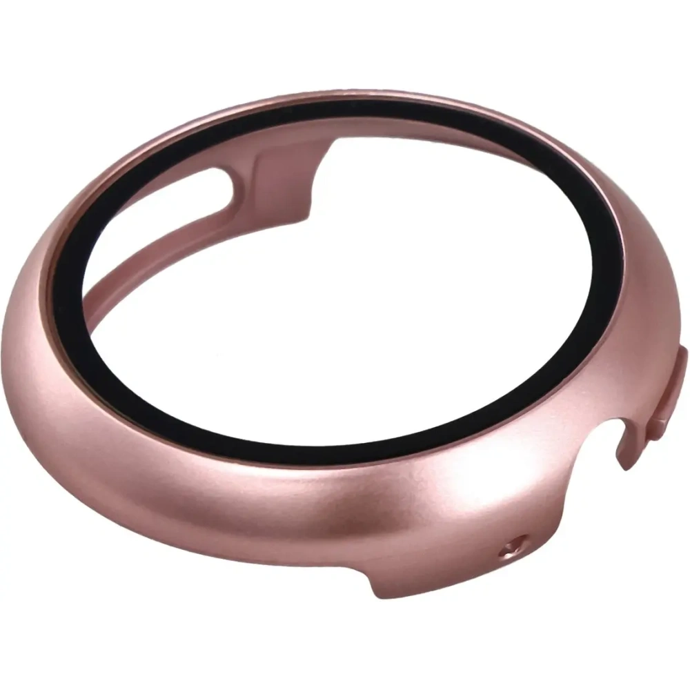 Etui ze szkłem do zegarka Bizon Case+Glass Watch do Google Pixel Watch 4 41mm różowozłote