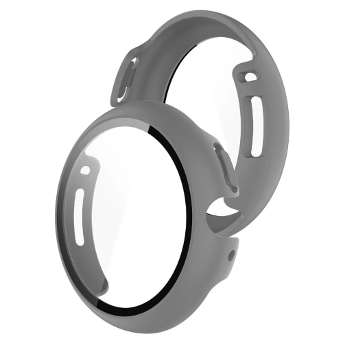 Etui ze szkłem do zegarka Bizon Case+Glass Watch do Google Pixel Watch 4 41mm matowe szare