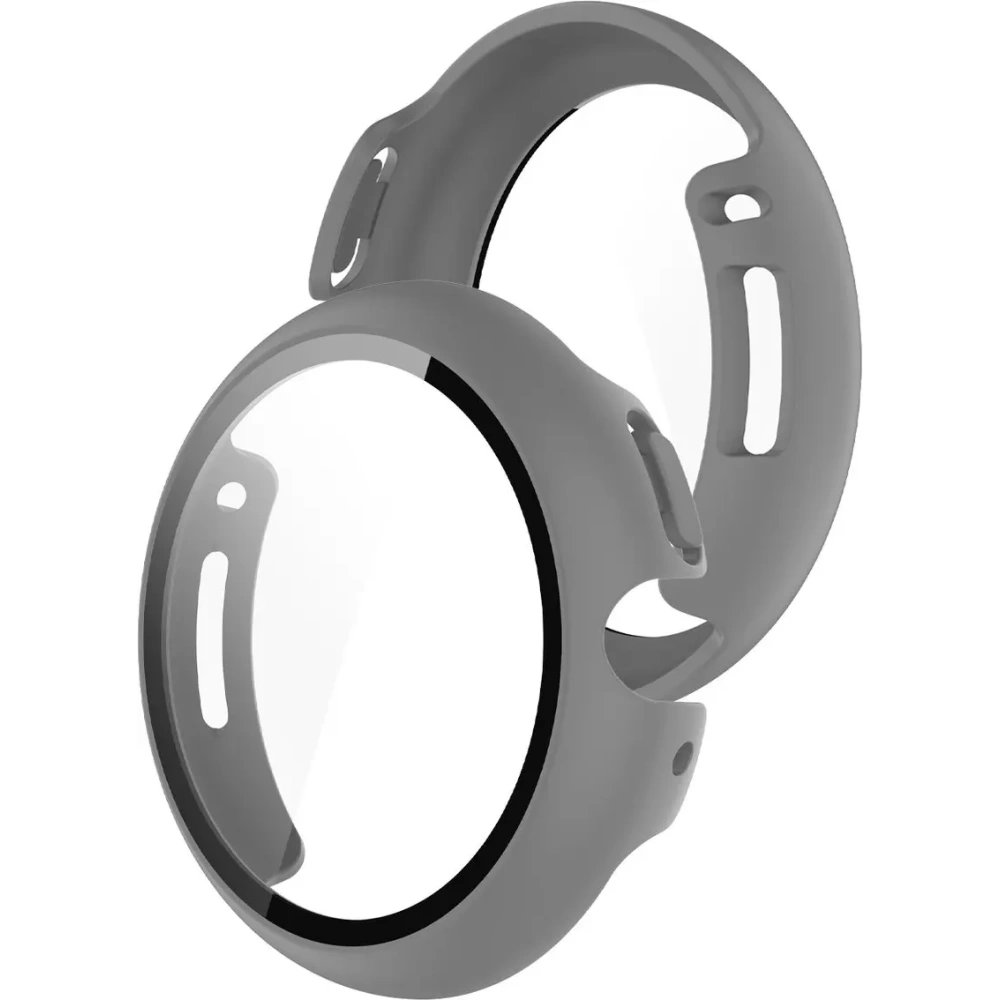 Etui ze szkłem do zegarka Bizon Case+Glass Watch do Google Pixel Watch 4 41mm matowe szare