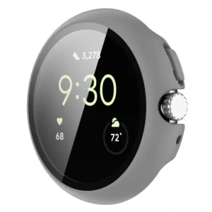 Etui ze szkłem do zegarka Bizon Case+Glass Watch do Google Pixel Watch 4 41mm matowe szare