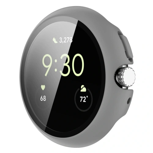 Etui ze szkłem do zegarka Bizon Case+Glass Watch do Google Pixel Watch 4 41mm matowe szare