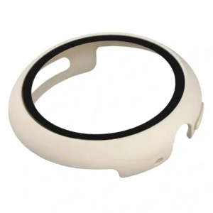 Etui ze szkłem do zegarka Bizon Case+Glass Watch do Google Pixel Watch 4 41mm matowe beżowe