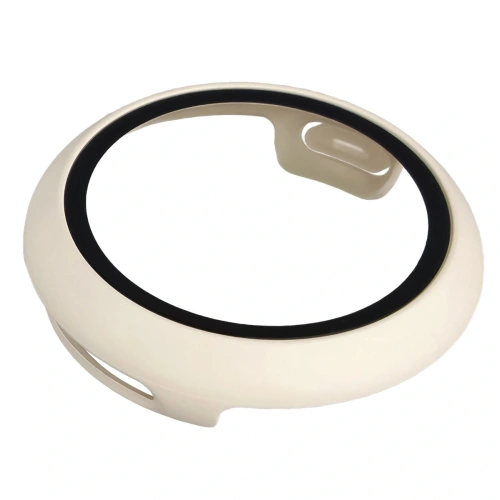 Etui ze szkłem do zegarka Bizon Case+Glass Watch do Google Pixel Watch 4 41mm matowe beżowe