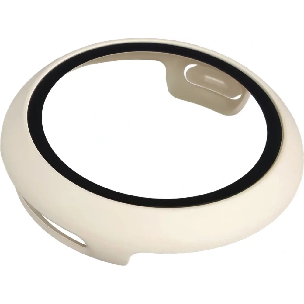 Etui ze szkłem do zegarka Bizon Case+Glass Watch do Google Pixel Watch 4 41mm matowe beżowe