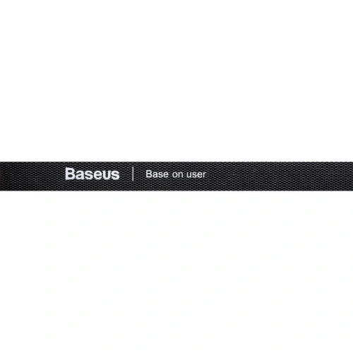 Taśma rzepowa, organizer kabli Baseus Colourful Circle Velcro Straps 1m (czarny)