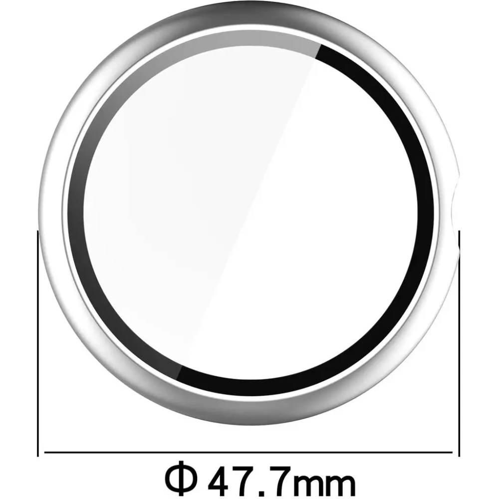 Etui ze szkłem do zegarka Bizon Case+Glass Watch do Google Pixel Watch 4 45mm matowe srebrne