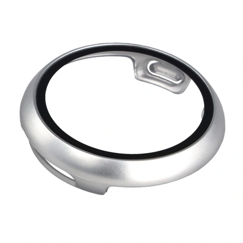 Etui ze szkłem do zegarka Bizon Case+Glass Watch do Google Pixel Watch 4 45mm matowe srebrne