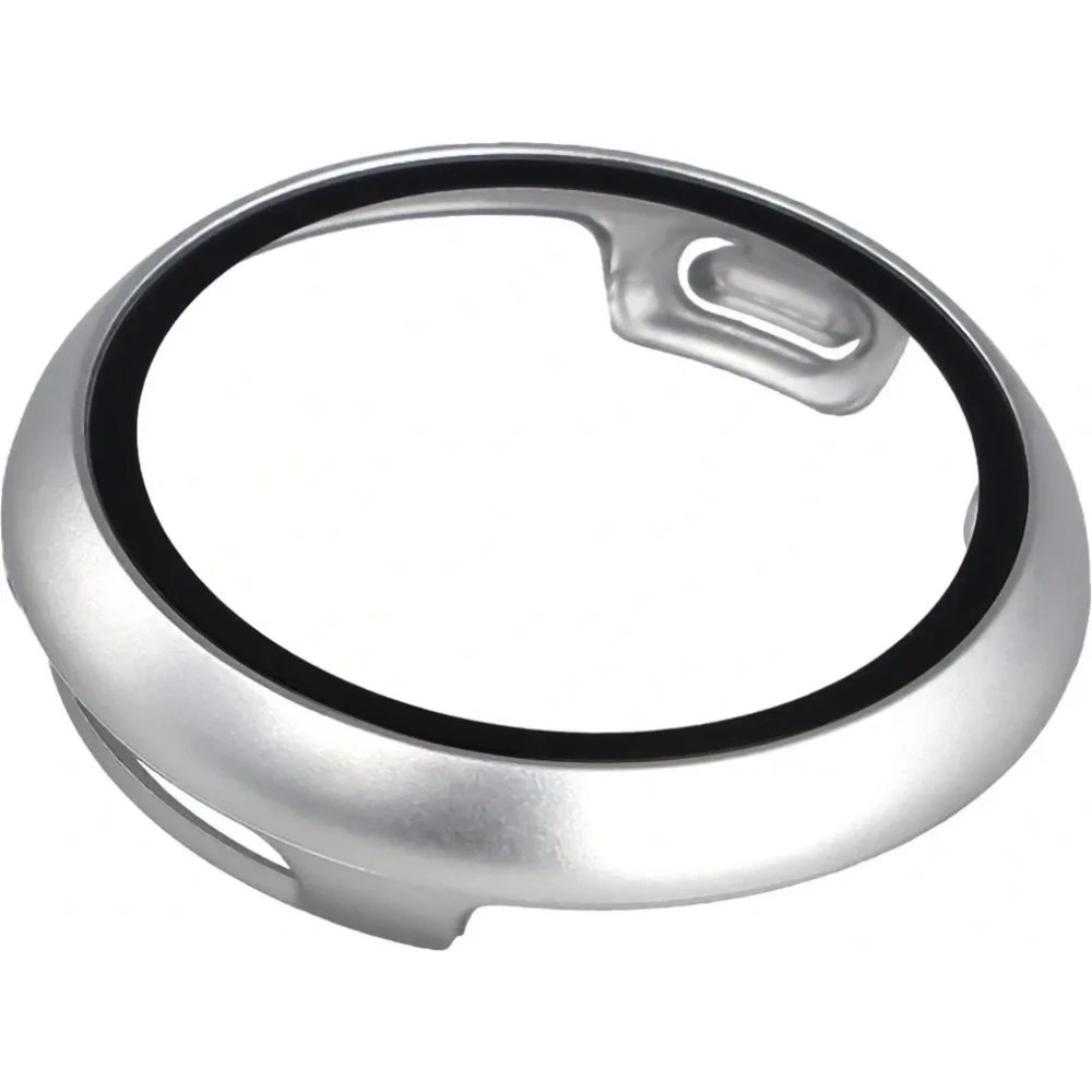 Etui ze szkłem do zegarka Bizon Case+Glass Watch do Google Pixel Watch 4 45mm matowe srebrne