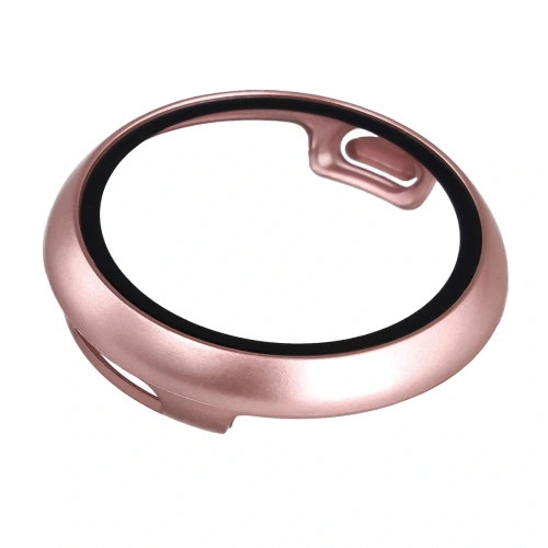 Etui ze szkłem do zegarka Bizon Case+Glass Watch do Google Pixel Watch 4 45mm różowozłote