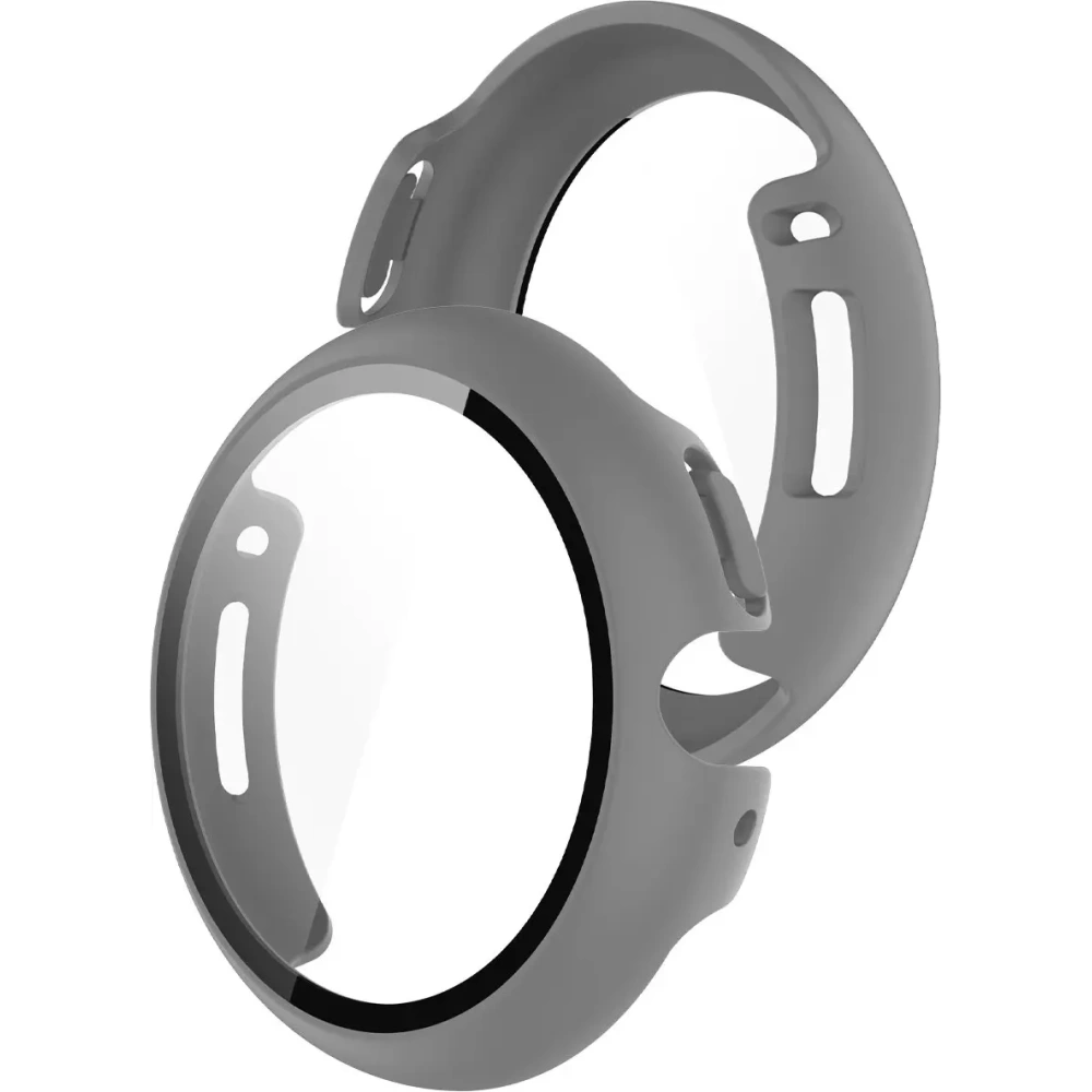 Etui ze szkłem do zegarka Bizon Case+Glass Watch do Google Pixel Watch 4 45mm matowe szare