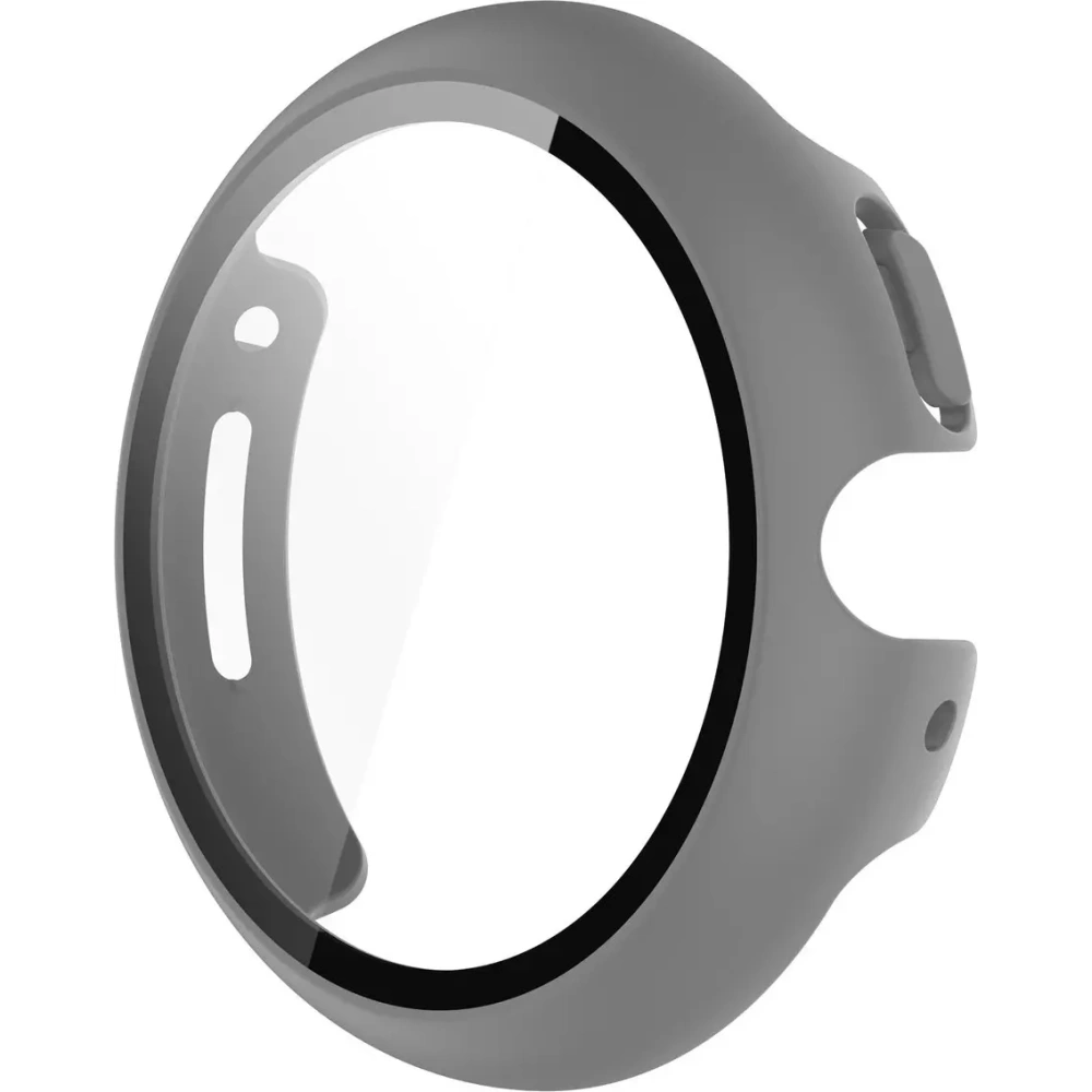 Etui ze szkłem do zegarka Bizon Case+Glass Watch do Google Pixel Watch 4 45mm matowe szare