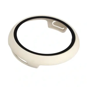 Etui ze szkłem do zegarka Bizon Case+Glass Watch do Google Pixel Watch 4 45mm matowe beżowe