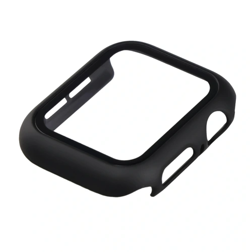 Etui ze szkłem do zegarka Bizon Case+Glass Watch do Apple Watch SE 3 / SE 2 / SE / 6 / 5 / 4 40mm matowe czarne