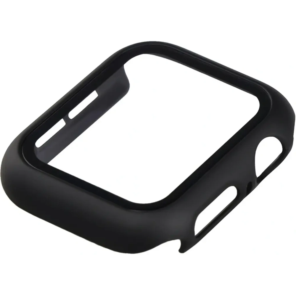 Etui ze szkłem do zegarka Bizon Case+Glass Watch do Apple Watch SE 3 / SE 2 / SE / 6 / 5 / 4 40mm matowe czarne