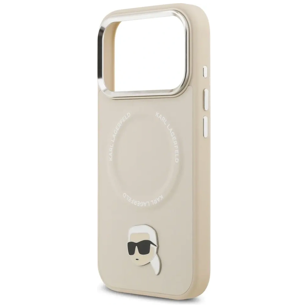 Etui Karl Lagerfeld Karl Pin MagSafe do Apple iPhone 17 Pro beżowy