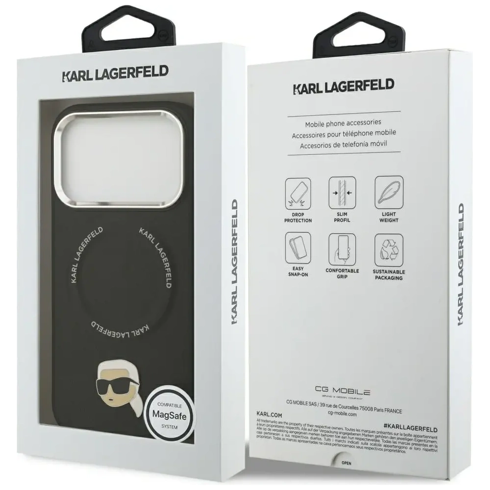 Etui Karl Lagerfeld Karl Pin MagSafe do Apple iPhone 17 Pro Max czarny