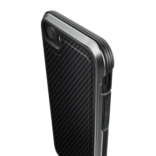 Etui aluminiowe X-Doria Defense Lux Apple iPhone SE 2022/SE 2020/8/7 (Drop test 3m) (Black Carbon Fiber)