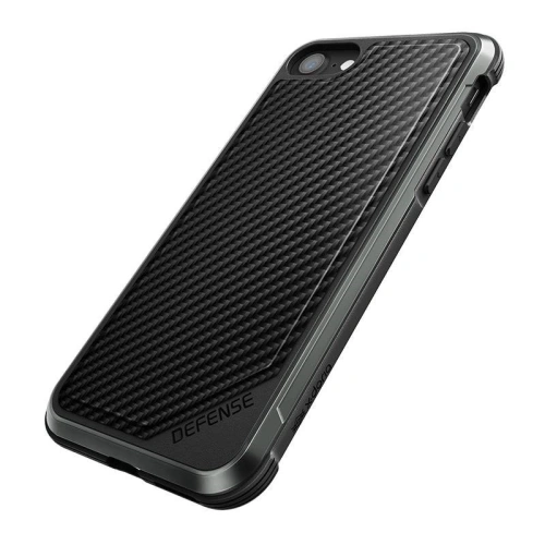Etui aluminiowe X-Doria Defense Lux Apple iPhone SE 2022/SE 2020/8/7 (Drop test 3m) (Black Carbon Fiber)