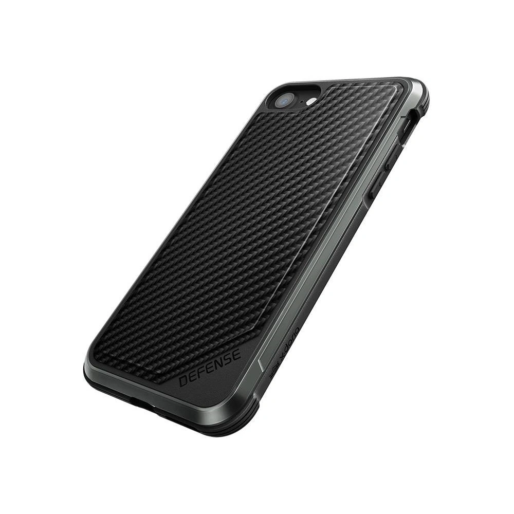 Hurtownia GSM - Hliníkový obal X-Doria Defense Lux Apple iPhone SE 2022/SE 2020/8/7 (Test pádu 3m) (Černá uhlíková vlákna) - XDR066BLK - {ean13} - Hurt