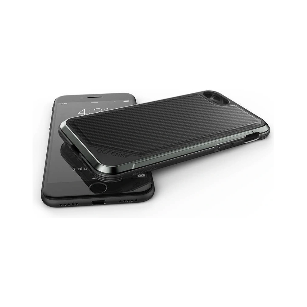 Hurtownia GSM - Hliníkový obal X-Doria Defense Lux Apple iPhone SE 2022/SE 2020/8/7 (Test pádu 3m) (Černá uhlíková vlákna) - XDR066BLK - {ean13} - Hurt