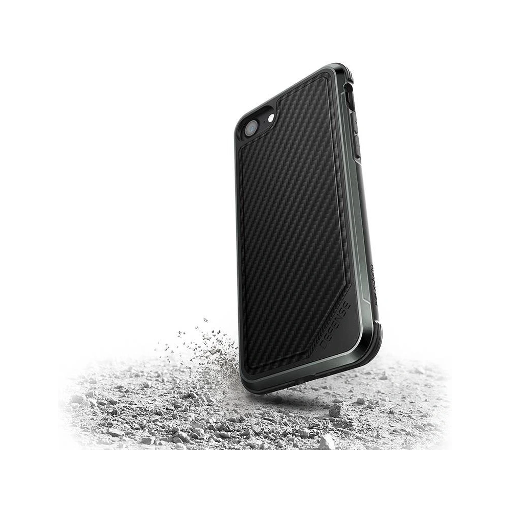 Hurtownia GSM - Hliníkový obal X-Doria Defense Lux Apple iPhone SE 2022/SE 2020/8/7 (Test pádu 3m) (Černá uhlíková vlákna) - XDR066BLK - {ean13} - Hurt
