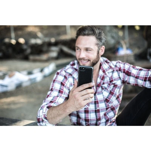 Etui aluminiowe X-Doria Defense Lux Apple iPhone SE 2022/SE 2020/8/7 (Drop test 3m) (Black Carbon Fiber)