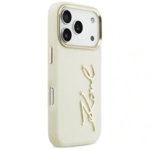Etui Karl Lagerfeld Karl Script Logo do Apple iPhone 17 Pro beżowy