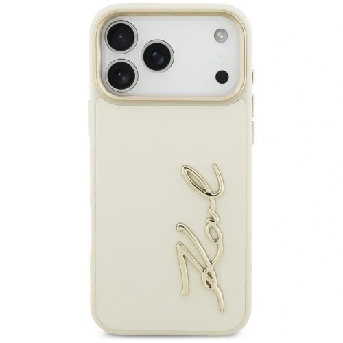 Etui Karl Lagerfeld Karl Script Logo do Apple iPhone 17 Pro Max beżowy
