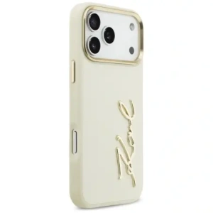Etui Karl Lagerfeld Karl Script Logo do Apple iPhone 17 Pro Max beżowy