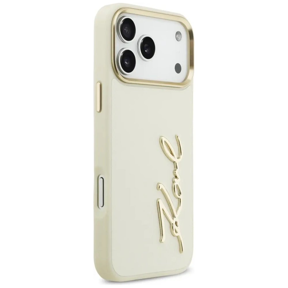 Etui Karl Lagerfeld Karl Script Logo do Apple iPhone 17 Pro Max beżowy