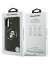 Etui Karl Lagerfeld Silicone Karl&Choupette Ring MagSafe do Apple iPhone 17 czarny