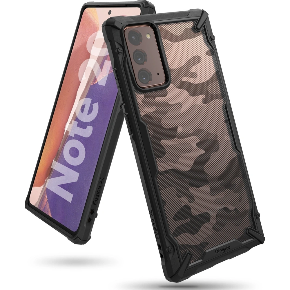 Hurtownia GSM - Etui Ringke Fusion-X Samsung Galaxy Note 20 Camo (Moro) černá - RGK1228MOB - {ean13} - Hurt