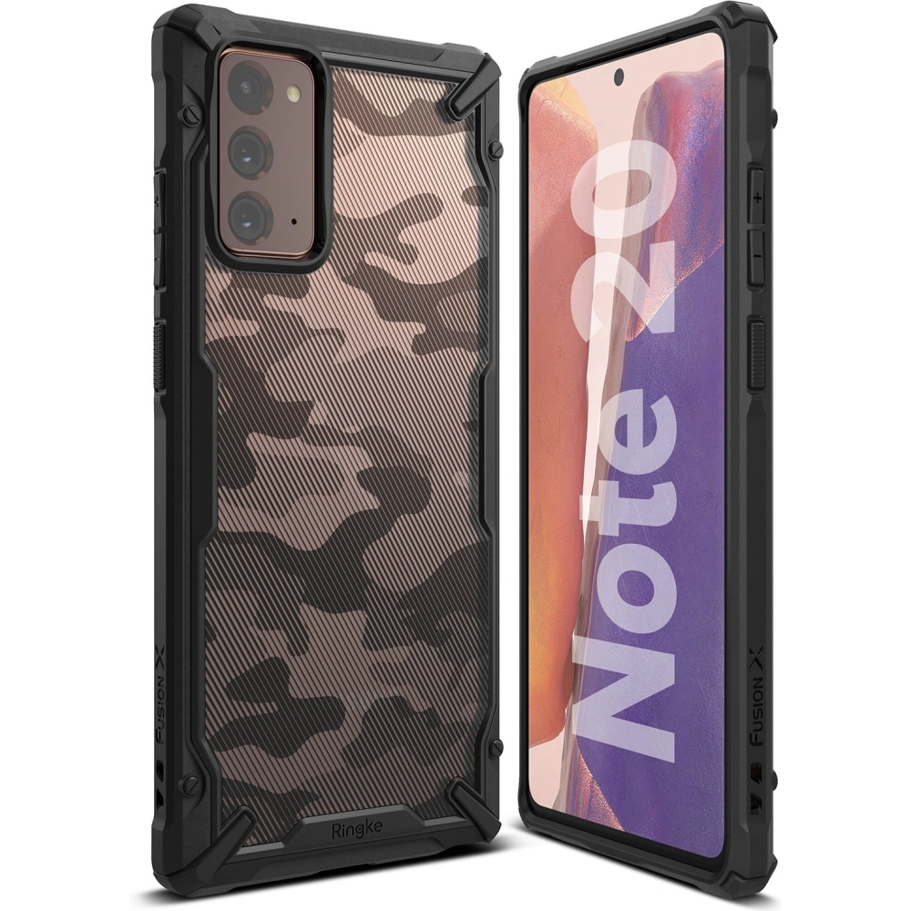 Hurtownia GSM - Etui Ringke Fusion-X Samsung Galaxy Note 20 Camo (Moro) černá - RGK1228MOB - {ean13} - Hurt